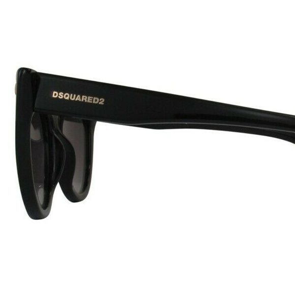 New DSQUARED DQ0277 Black Cat-Eye Sunglasses